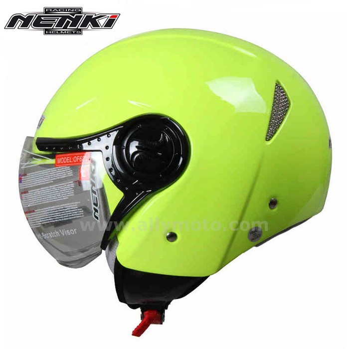 129 Nenki Vintage Style Open Face Helmet Men Women Cruiser Touring Chopper Scooter Street Clear Lens Shield@5